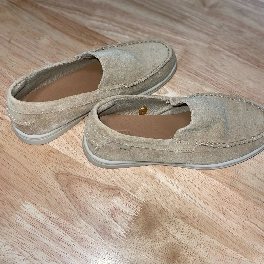 Zara kids Beige Suede Slip-Ons